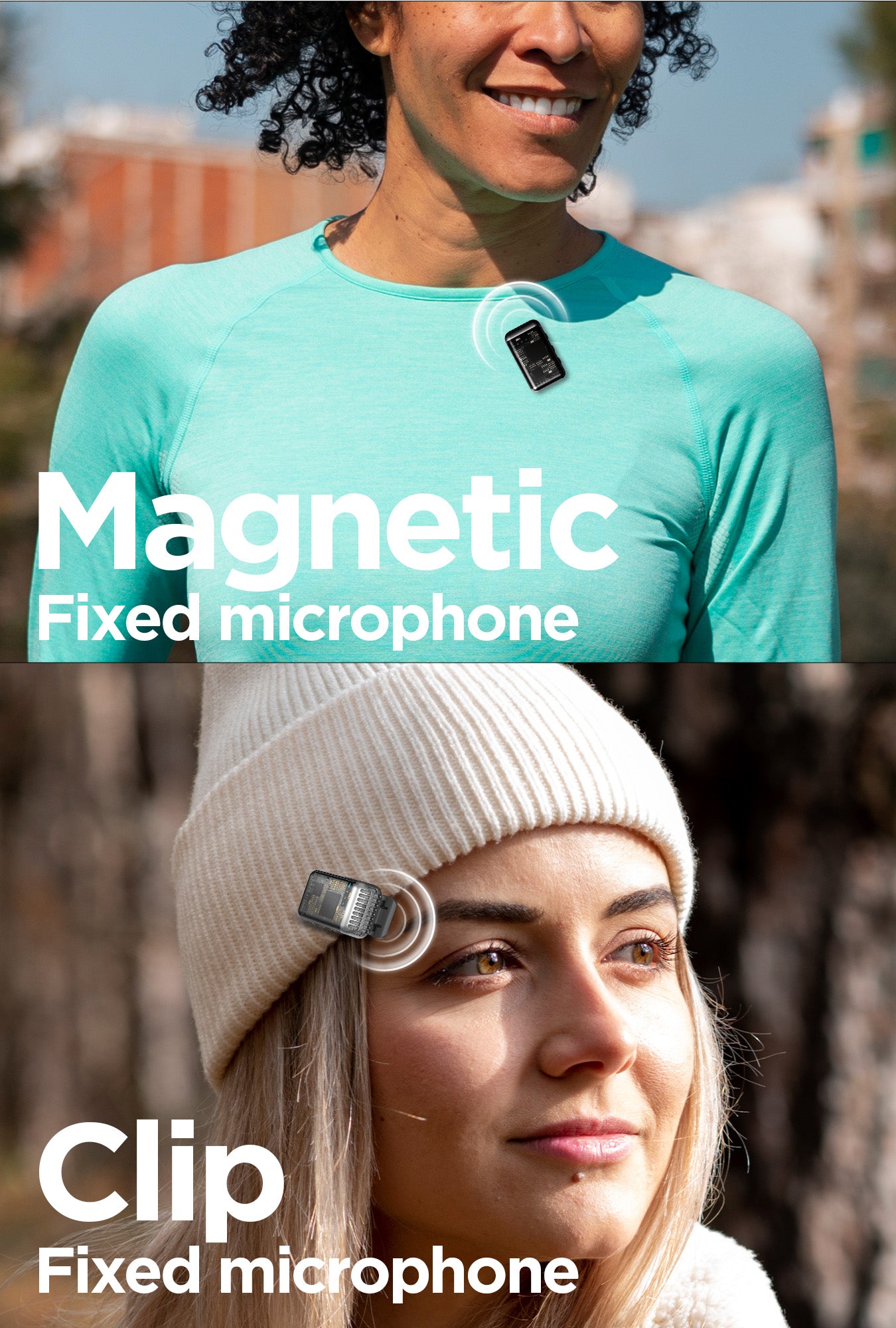 Wireless Lavalier Microphone for iPhone/AndroidPhone/iPad with Lightning & Type-C 2 Receiver, Noise Cancelling/Echo/48kHz 24-bit/164ft Range/Rechargeable Case of 30 hrs Work Time for TikTok, Vlogging