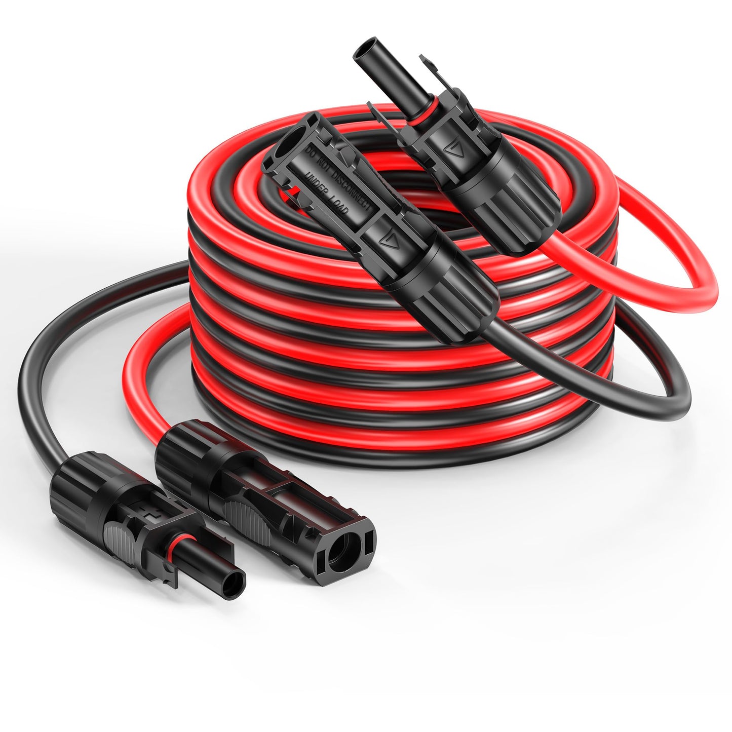 2 Pack MC4 Wire Solar Panel Extension Cable, 10 AWG/6mm² Oxygen-Free Pure Copper Cable Core Cables, Compatible with Renogy/Jackery/SunPower/Goal Zero/EcoFlow/Harbor Freight Solar Systems