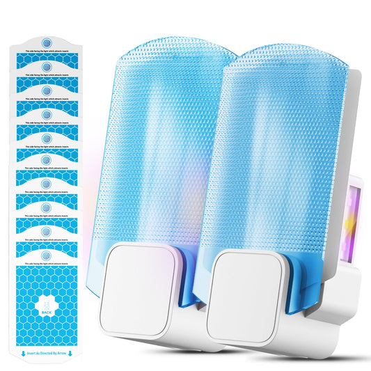 Fruit Fly Traps for Indoors for Fruit Flies, Gnats, Flying Insects, Moths, Bugs, Fungus, 3-in-1 UV/Blue/Yellow Light Plug-in Gnat Traps, No-Mess Bug Zapper, 7 * 24hrs Pest Control