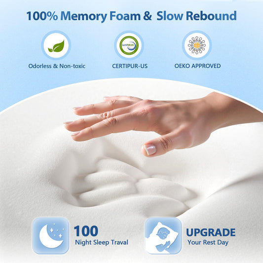 Cervical Neck Pillow for Sleeping, Ergonomic Contour Side Sleeper Pillows for Adults, Cooling Orthopedic Pillow for Pain Relief Support, Memory Foam Pillows Back Stomach Sleepers