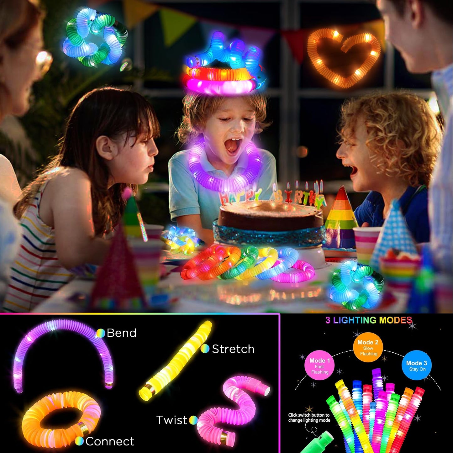 144 PCS Glow Party Supplies, Halloween Party Favor, 24 PCS Foam Glow Sticks,100 PCS Glow Sticks, Glow in the Dark Light Up Party Favors for Dance Floor, Birthday, Weddings Parties