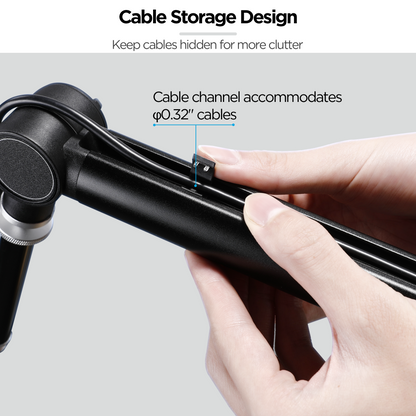 Bietrun Mic Arm Desk Mount(Longer)for Shure SM7B/MV7/Blue Yeti/Nano/Hyperx Quadcast, Adjustable 360° Rotatable Universal Heavy Duty Metal Mic Arm with 3/8" to 5/8" Adapter, Cable Trough, Headset Hook