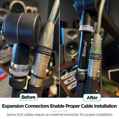 Bietrun Mic Arm Desk Mount(Longer)for Shure SM7B/MV7/Blue Yeti/Nano/Hyperx Quadcast, Adjustable 360° Rotatable Universal Heavy Duty Metal Mic Arm with 3/8" to 5/8" Adapter, Cable Trough, Headset Hook