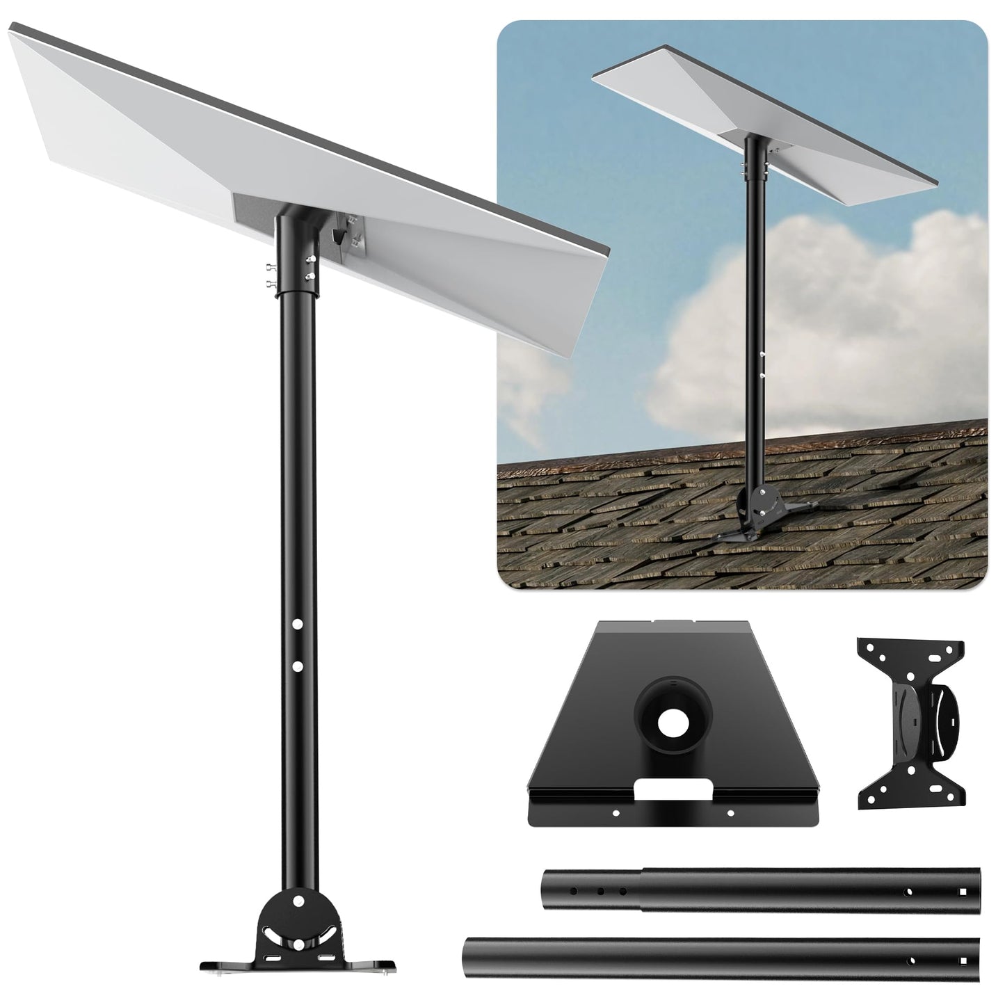 Gen 3 Starlink Mount, Include Starlink Gen 3 Pipe Adapter, Adjustable Starlink Gen 3 Mounting Kit for V3 Starlink Standard Dish, Zinc Alloy Starlink Gen 3 Mount