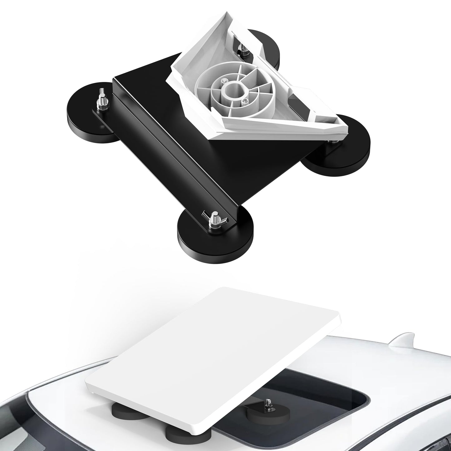 Starlink Mini Magnetic Roof Mount, Quick Release Starlink Mini Car Mounting Kit, Aluminum Alloy Roof Mount Kit for RV, Vans, Boat, Yachts, Trucks
