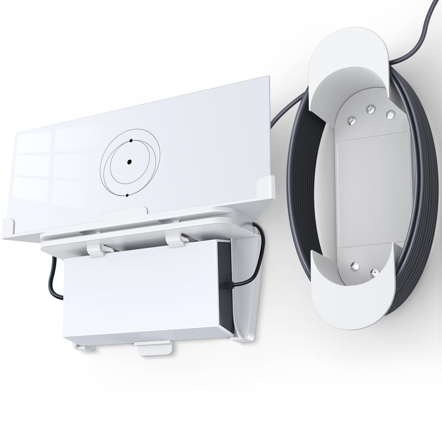 Starlink Gen 3 Router Mount 2 in 1, with Cable Caddy, Starlink Standard V3 Mesh Router and Star Link Gen 3 Power Supply Mounting Kit, Wall Holder Mesh Node Holder