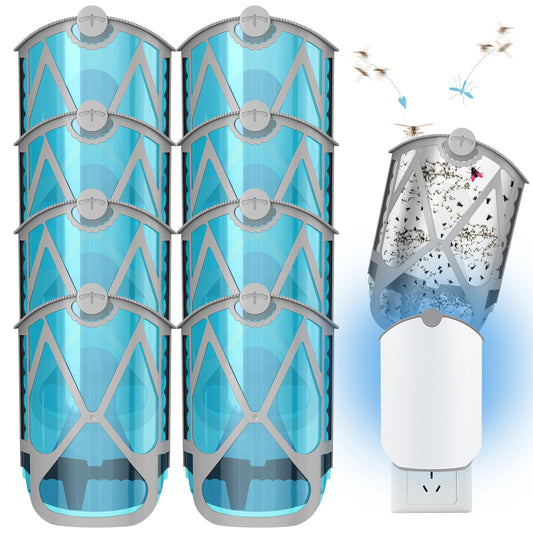 Refill Cartridge Kit Replacement Compatible with ZEVO M364 and ZEVO Max Plug-in Light Flying Insect Trap Refill for Indoors Refill Replacement Sticky Pads for Bug Catcher