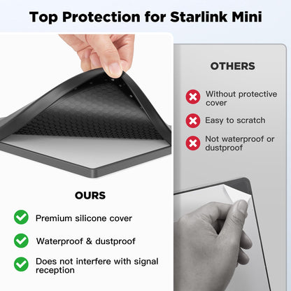 Starlink Mini Protective Case Silicone Cover, Liquid Silicone Case for Starlink Mini Satellite Dish, Waterproof Starlink Accessories Full Cover Shell with Anti-Scratch Protection