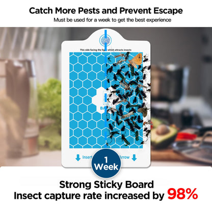 Fly Traps Indoors, Gnat Traps for House Indoor with Night Light, 3-in-1 UV/Blue/Yellow Light Plug-in Flying Insect Traps, Fruit Fly Killer, NAT Killer, Get Rid of Gnat Infestation