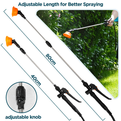 Replacement Sprayer Wand, Compatiable with PH02 PH03 & Others Battery Powered Backpack Sprayer 4 Gallon, Stainless Steel Replacement Sprayer Wand with Shut off Valve