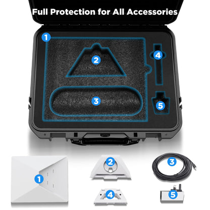 Starlink Mini Case, IP67 Waterproof Travel Hard Case for Mini Starlink, Heavy Duty Carrying Bag for Starlink Accessories, Military-Grade Foam Protection, for Travel Outdoor Camping