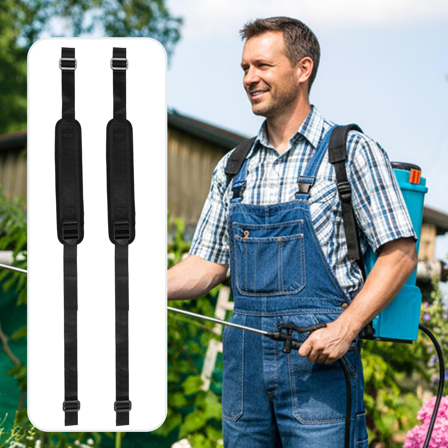 Backpack Sprayer Replacement Straps, Compatiable with PH02 PH03 & Others Battery Powered Backpack Sprayer 4 Gallon