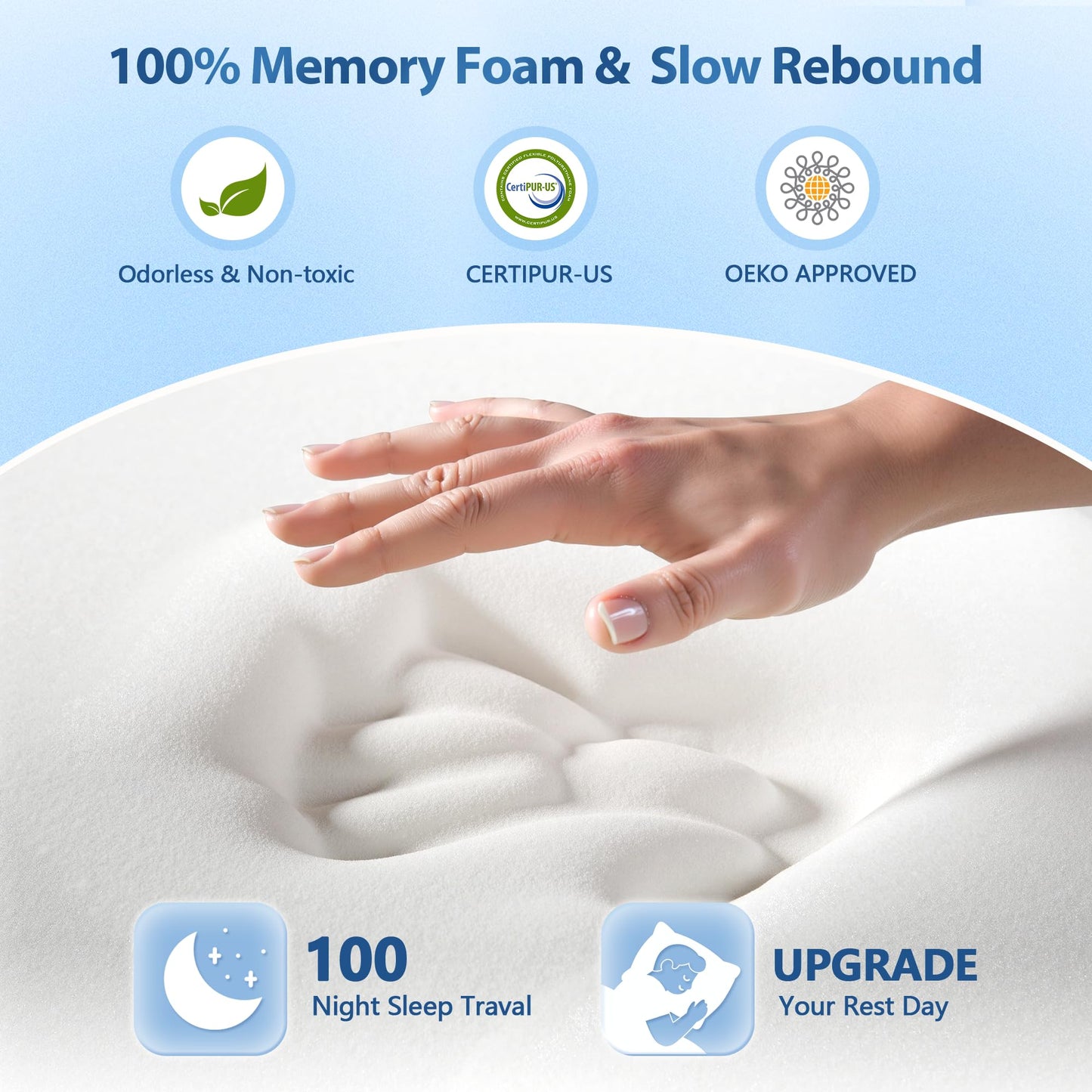 Cervical Neck Pillow for Sleeping, Ergonomic Contour Side Sleeper Pillows for Adults, Cooling Orthopedic Pillow for Pain Relief Support, Memory Foam Pillows Back Stomach Sleepers