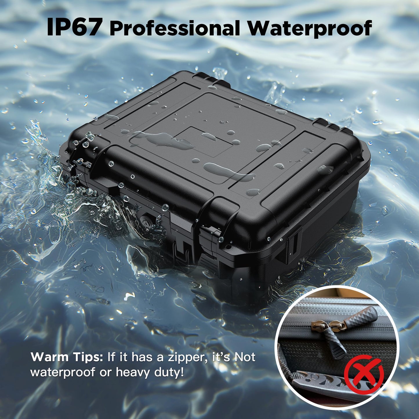 Starlink Mini Case, IP67 Waterproof Travel Hard Case for Mini Starlink, Heavy Duty Carrying Bag for Starlink Accessories, Military-Grade Foam Protection, for Travel Outdoor Camping