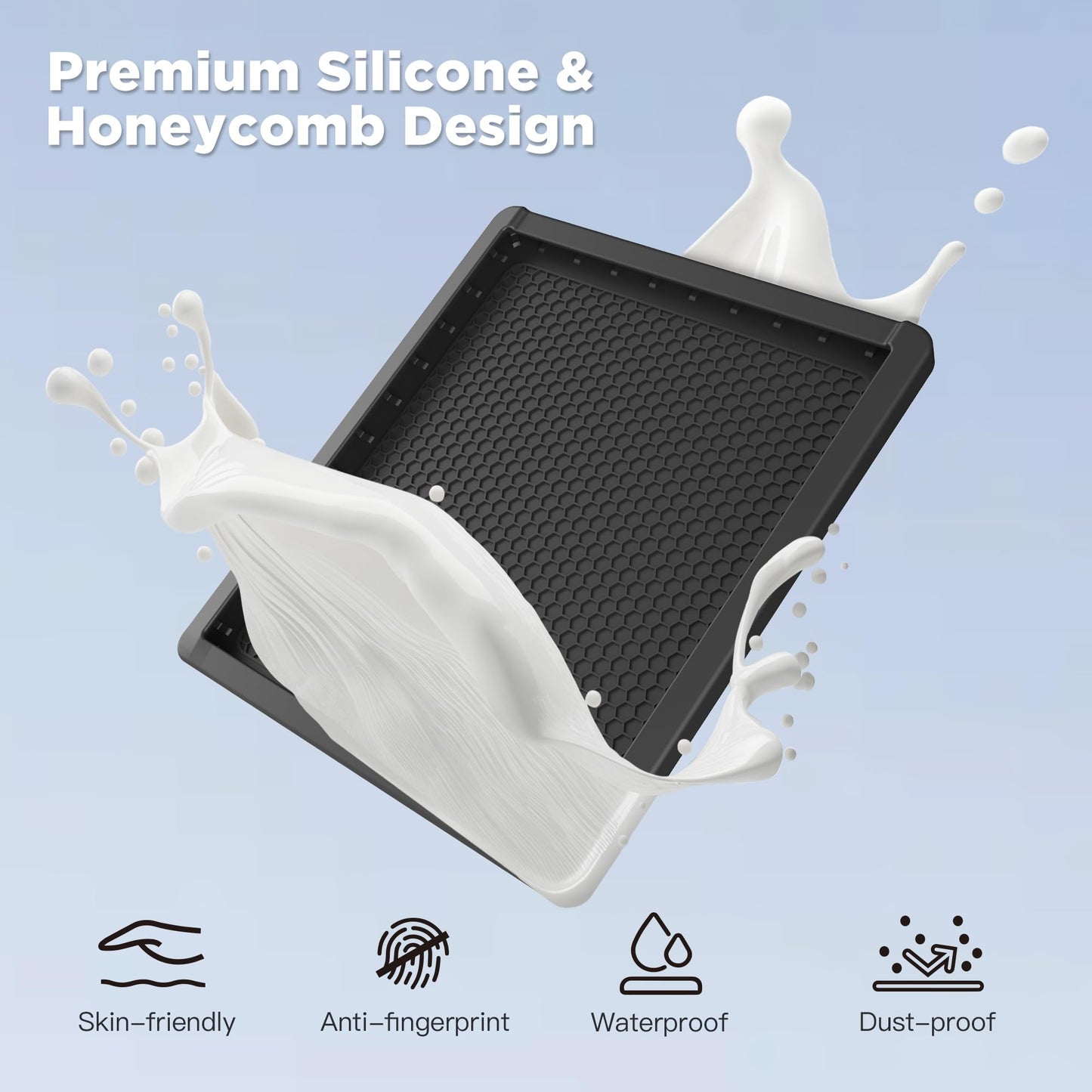 Starlink Mini Protective Case Silicone Cover, Liquid Silicone Case for Starlink Mini Satellite Dish, Waterproof Starlink Accessories Full Cover Shell with Anti-Scratch Protection