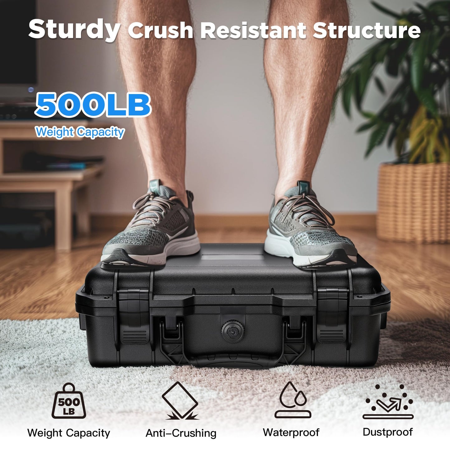 Starlink Mini Case, IP67 Waterproof Travel Hard Case for Mini Starlink, Heavy Duty Carrying Bag for Starlink Accessories, Military-Grade Foam Protection, for Travel Outdoor Camping