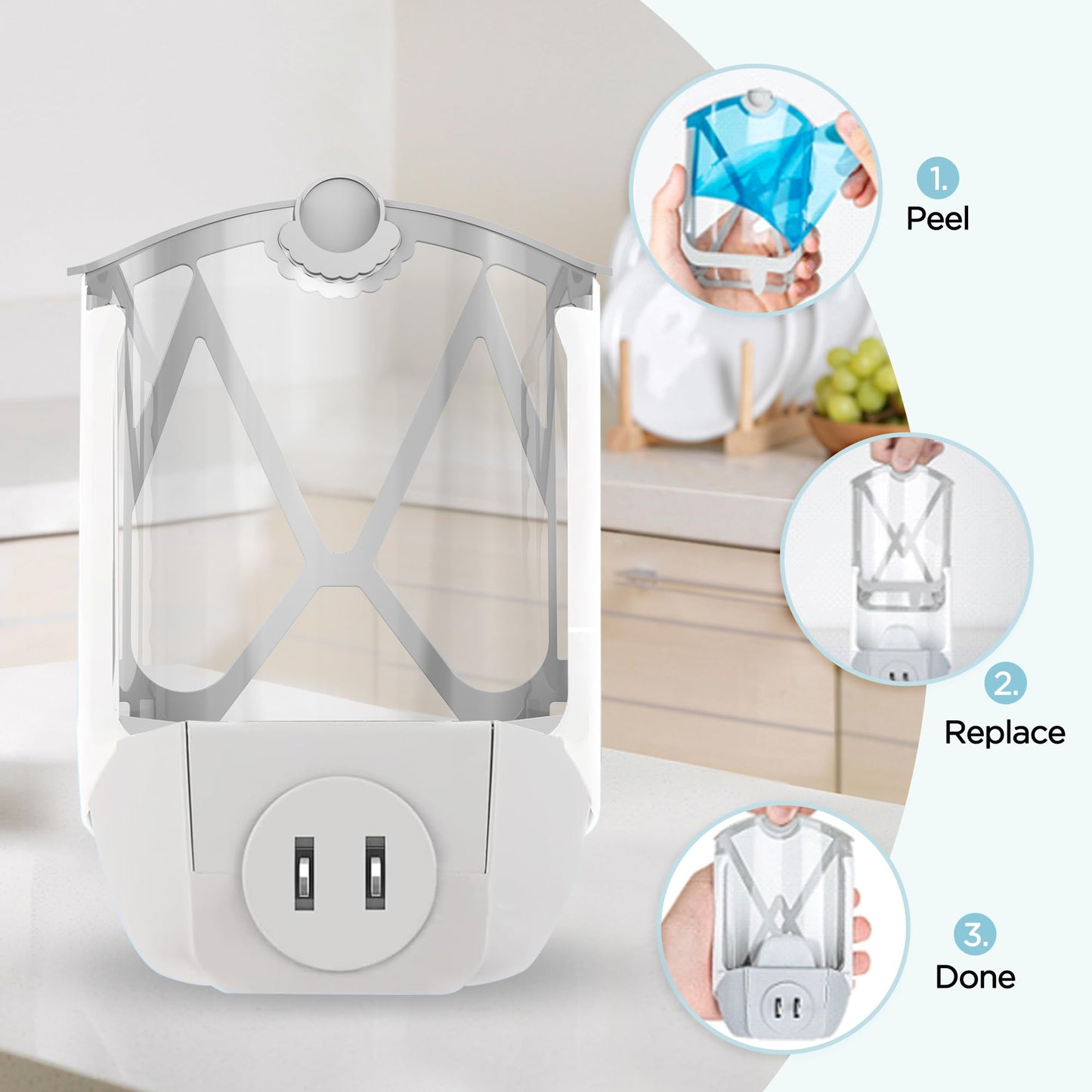 Refill Cartridge Kit Replacement Compatible with ZEVO M364 and ZEVO Max Plug-in Light Flying Insect Trap Refill for Indoors Refill Replacement Sticky Pads for Bug Catcher