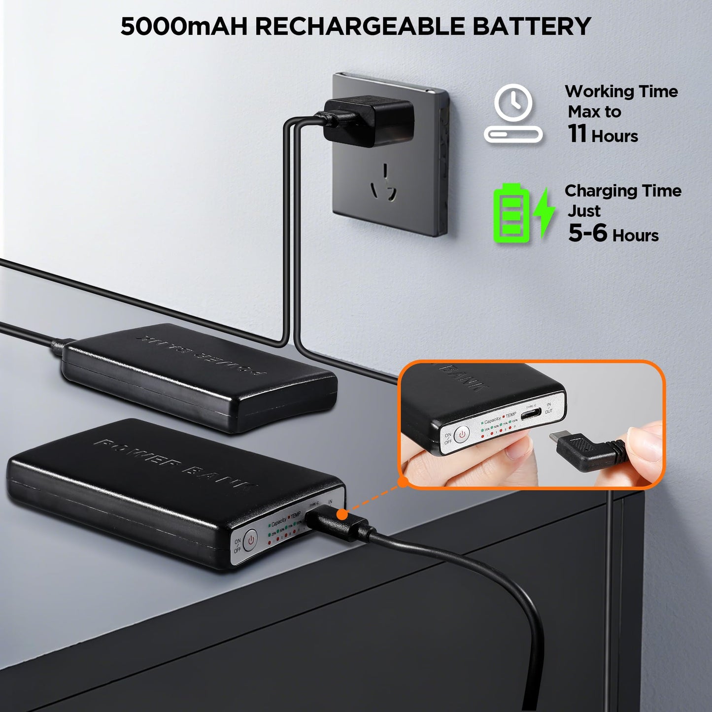 Heated Socks for Men Women, Electric Heated Socks Up to 8 Hours with 4 Heating Levels, Max to 154℉, Rechargeable Heating Socks for Hunting, Camping, Skiing, Walking, Fishing, Cycling, Outdoor Work