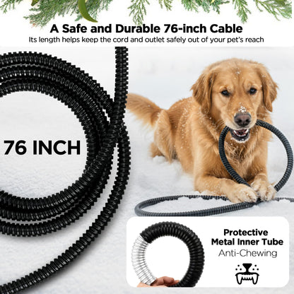 5.5L/1.45Gal Extra Large Heated Water Bowl, Indoor & Outdoor Winter Antifreezing Pet Heated Thermal Water Bowl Dish, Anti Chewy Cord, BPA-Free, Pet Products for Dog Cats Rabbit Chicken Duck Squirrel