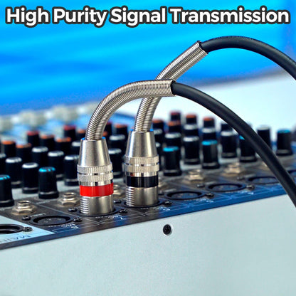 XLR Cables 100FT/30M 2 Packs, Premium Heavy Duty Balanced Microphone Cable with 3-Pin XLR Male to Female Microphone Cord Connector Compatible with Microphones,Mixer,Speaker Systems,Preamps and More