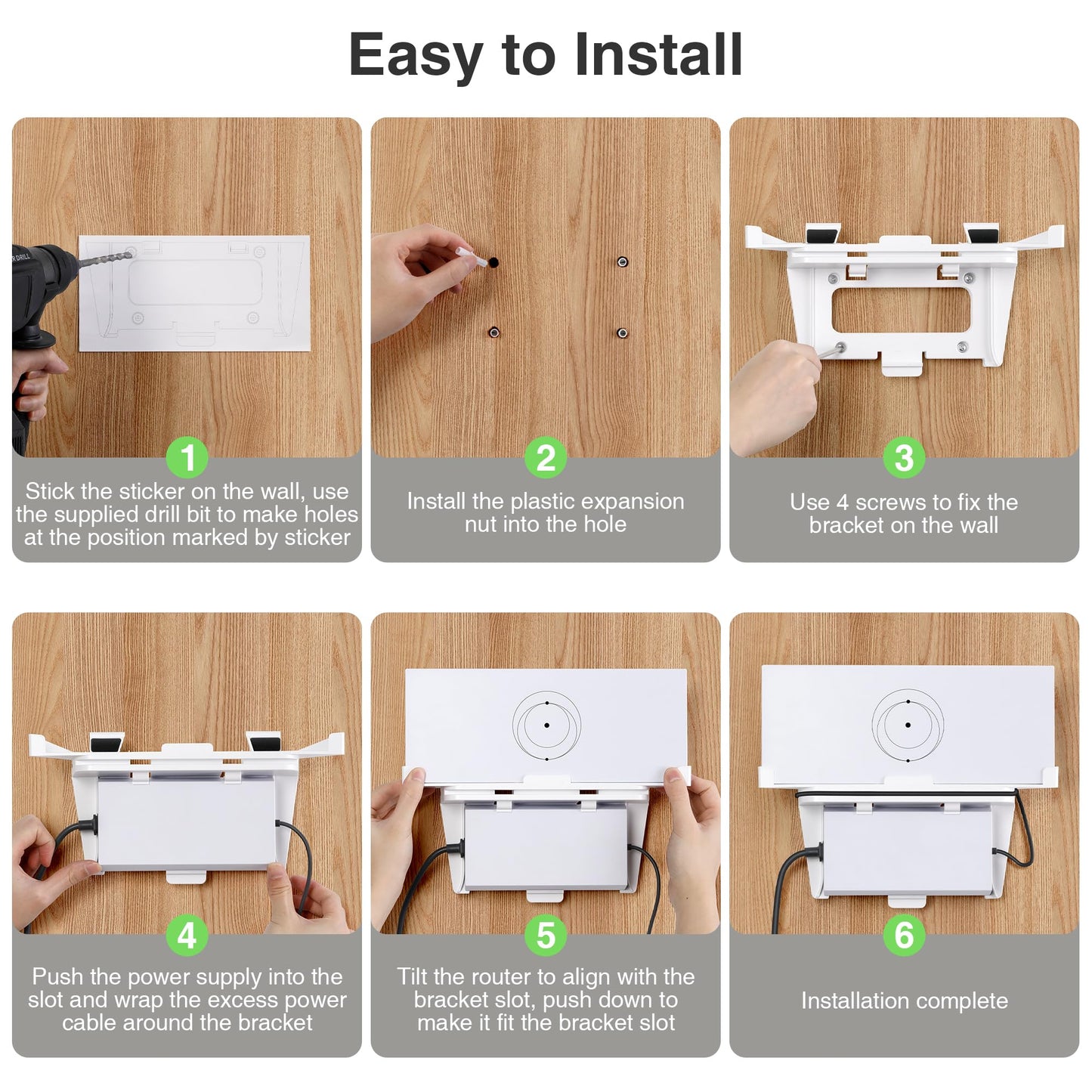 Starlink Gen 3 Router Mount 2 in 1, with Cable Caddy, Starlink Standard V3 Mesh Router and Star Link Gen 3 Power Supply Mounting Kit, Wall Holder Mesh Node Holder