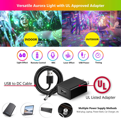 Party Dj Disco Stage Light with Sound Activated and 60 Color Changing, Bietrun Led RGB Laser Rave Flashing Strobe Lights with Remote Control for Parties, Wedding, Dance Floor, Bar, DJ, Birthday, KTV