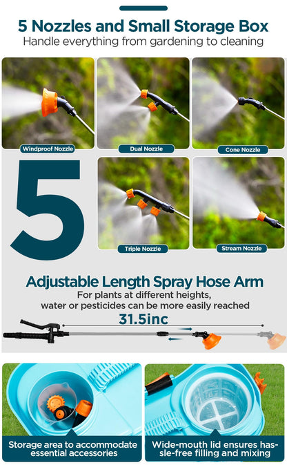 4 Gallon Battery Powered Backpack Sprayer with Mixer