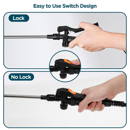 Replacement Sprayer Wand, Compatiable with PH02 PH03 & Others Battery Powered Backpack Sprayer 4 Gallon, Stainless Steel Replacement Sprayer Wand with Shut off Valve