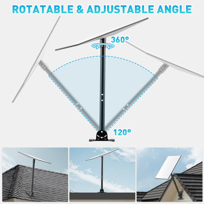 Gen 3 Starlink Mount, Include Starlink Gen 3 Pipe Adapter, Adjustable Starlink Gen 3 Mounting Kit for V3 Starlink Standard Dish, Zinc Alloy Starlink Gen 3 Mount