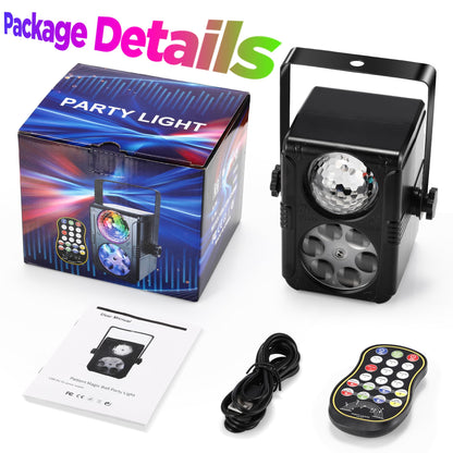 Party Lights Disco Ball Light, Dj Disco Light Sound Activated for Indoor Room Outdoor Dance Floor Parties Birthday Rave Home Karaoke Halloween Christmas Wedding Show Bar Club Decorations