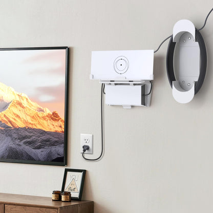 Starlink Gen 3 Router Mount 2 in 1, with Cable Caddy, Starlink Standard V3 Mesh Router and Star Link Gen 3 Power Supply Mounting Kit, Wall Holder Mesh Node Holder