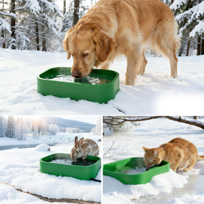 5.5L/1.45Gal Extra Large Heated Water Bowl, Indoor & Outdoor Winter Antifreezing Pet Heated Thermal Water Bowl Dish, Anti Chewy Cord, BPA-Free, Pet Products for Dog Cats Rabbit Chicken Duck Squirrel