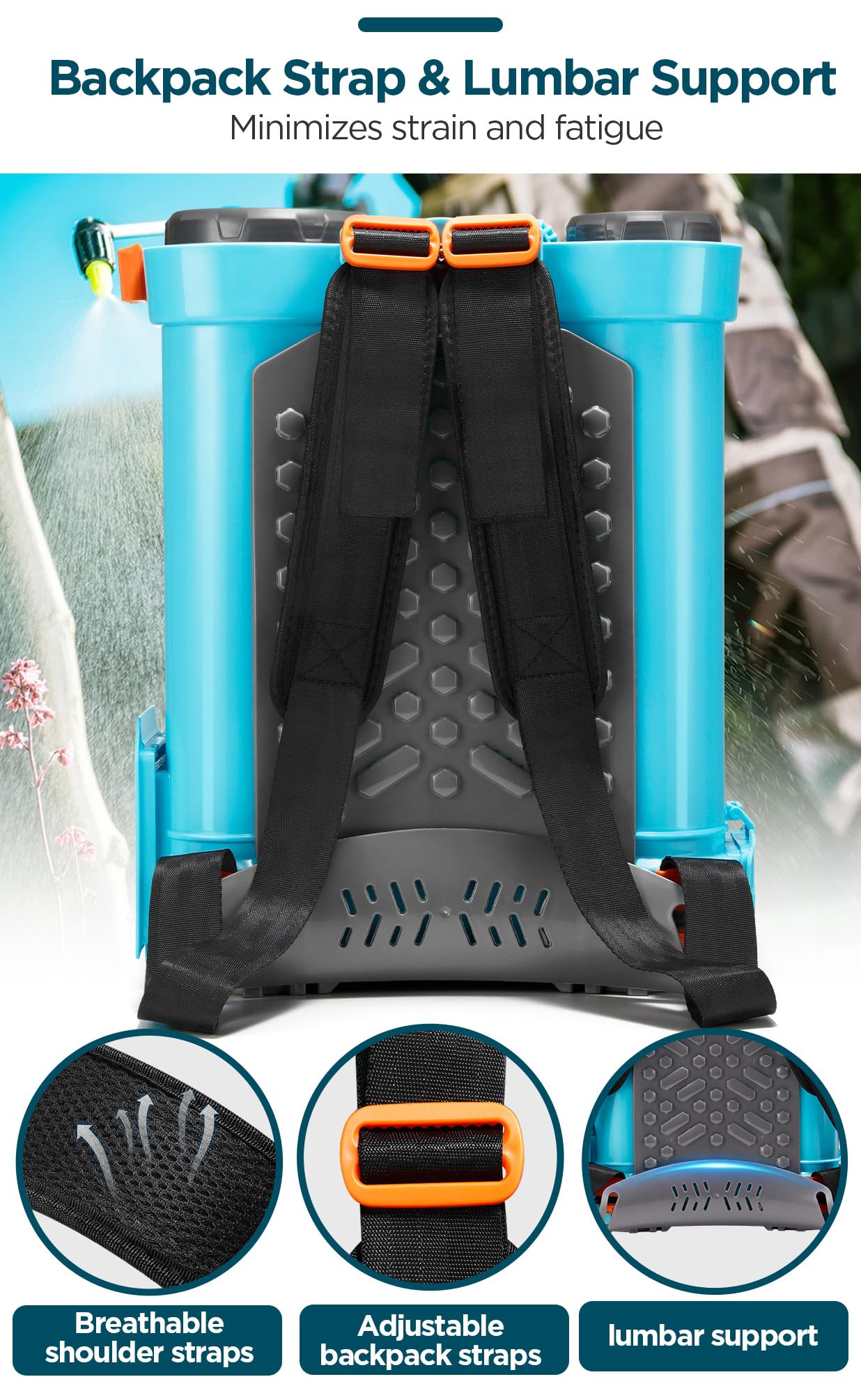 4 Gallon Battery Powered Backpack Sprayer with Mixer