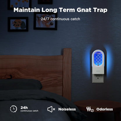 Fly Trap Refill Cartridges BietrunPro, 10 Pack, Indoor Plug-in Fly Trap Refill Pack of Glue Cards Replacement, Sticky Refillable Glue Boards, Indoor Fly Traps Refill Kit(for FCZZ-01)