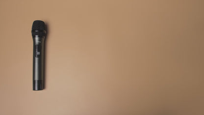 Bietrun Wireless Microphone, Professional UHF Metal Dual Handheld Cordless Dynamic Mic System Set with Rechargeable Receiver, 1/4‘’Output, Plug and Play, Instrument-Wireless-Mics for Karaoke, Wedding